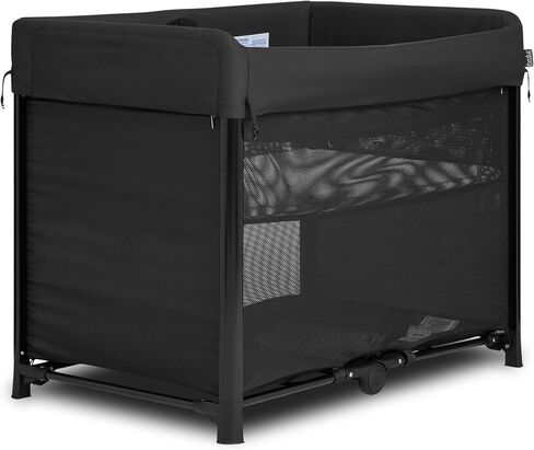 Evolur Zane Portable Playard with Instant Fold, Removable Mattress Cover & Full-Size Zipper Bassinet – Lightweight Travel Crib for Infant (0–18 Months) Grey in Saudi Arabia