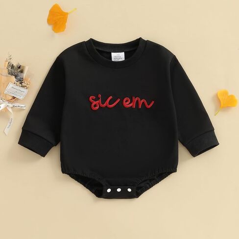 Newborn Baby Football Outfit My 1st Football Season Sweatshirt Romper Infant Boy Girl Football Clothes 3 6 12 Month in Kuwait