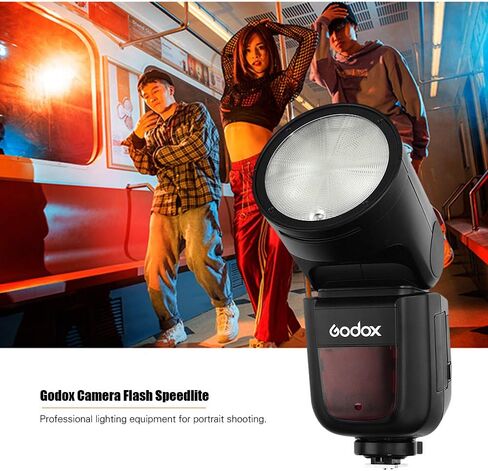 Godox V1N الكاميرا المهنية Flash Speedlite Speedlight Head Wireless 2.4g Fresnel Zoom لـ Nikon D5300 D750 D850 D7100 Z7Cameras Camcorder for Wedding Portrait Studio Photography in Saudi Arabia