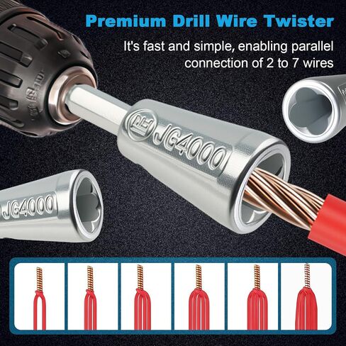 4 PCS أداة تعويدية الأسلاك المترقية للتدريب 2025 إصدار ، Twister للأسلاك متعددة الوظائف ، Twister الأسلاك خفيفة الوزن من الأسلاك المتوافقة مع تدريبات الطاقة ، مقابل 1.5/2.5/4/6 مم مربع (9-22) الأسلاك in Kuwait