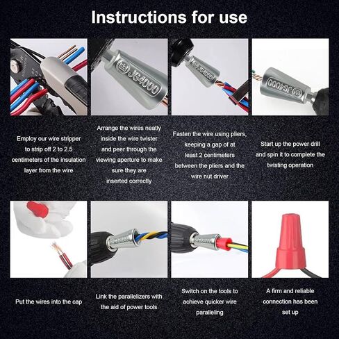 4 PCS أداة تعويدية الأسلاك المترقية للتدريب 2025 إصدار ، Twister للأسلاك متعددة الوظائف ، Twister الأسلاك خفيفة الوزن من الأسلاك المتوافقة مع تدريبات الطاقة ، مقابل 1.5/2.5/4/6 مم مربع (9-22) الأسلاك in Kuwait