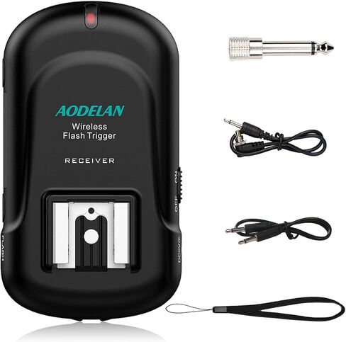 AODELAN Wireless Flash Trigger Receiver 2.4 GHz with Universal Hot Shoe Compatible with Canon, for Nikon, for Panasonic, for Olympus, for Fuji, for Pentax, for Samsung,for Sony(Except Sony Flashes) in Saudi Arabia