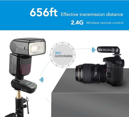 AODELAN Wireless Flash Trigger Receiver 2.4 GHz with Universal Hot Shoe Compatible with Canon, for Nikon, for Panasonic, for Olympus, for Fuji, for Pentax, for Samsung,for Sony(Except Sony Flashes) in Saudi Arabia