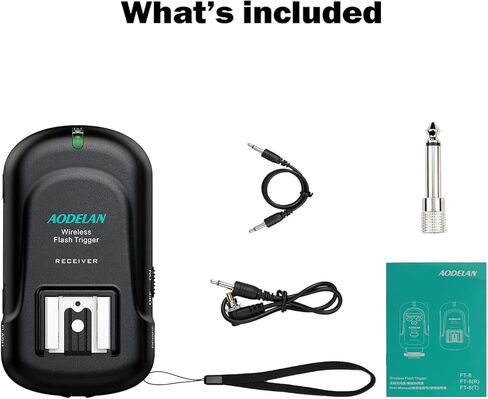 AODELAN Wireless Flash Trigger Receiver 2.4 GHz with Universal Hot Shoe Compatible with Canon, for Nikon, for Panasonic, for Olympus, for Fuji, for Pentax, for Samsung,for Sony(Except Sony Flashes) in Saudi Arabia