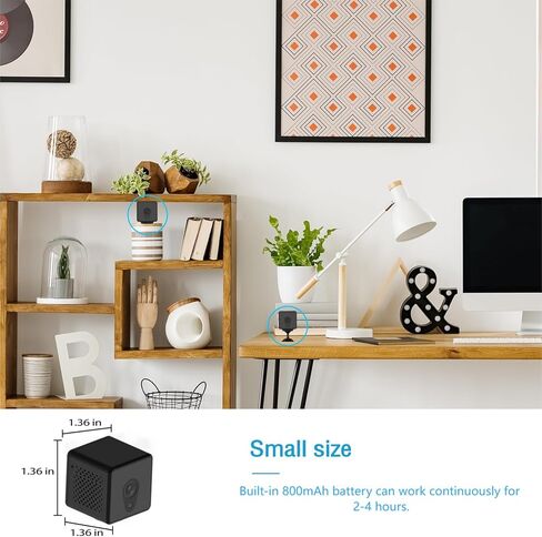 Wireless WiFi Security 4K Camera Home Mini Camera Indoor Camera صغيرة في الهواء الطلق كاميرات محمولة في الهواء الطلق منزل صغير مربية الكلاب الكاميرا الكاميرا بطارية الكاميرا الجسدية 148 زاوية واسعة الكشف عن حركة الرؤية in Kuwait