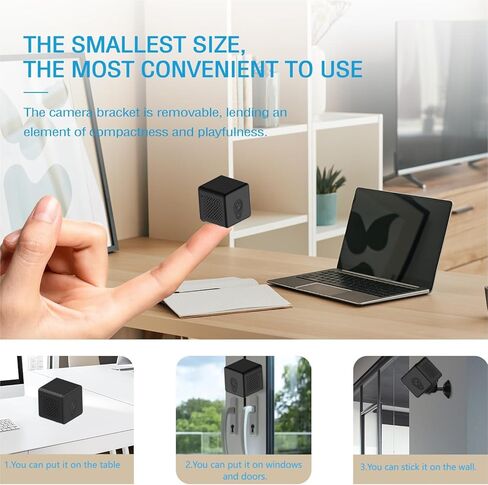 Wireless WiFi Security 4K Camera Home Mini Camera Indoor Camera صغيرة في الهواء الطلق كاميرات محمولة في الهواء الطلق منزل صغير مربية الكلاب الكاميرا الكاميرا بطارية الكاميرا الجسدية 148 زاوية واسعة الكشف عن حركة الرؤية in Kuwait