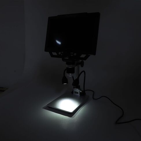 Digital Microscope 1600X, 1080P USB Magnifier with 8 Adjustable LED Lights, 9 Inch LCD Screen, Photo Video, PC View for 8.1 10, for OS x10.5 or Higher in Saudi Arabia