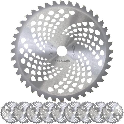 Circular Saw Blades 10 Pack 10" x 40T Carbide Tip Table Saw Steel Cutting Blades for Weed Eater Trimmer, Replacement, Bore 1" in Saudi Arabia