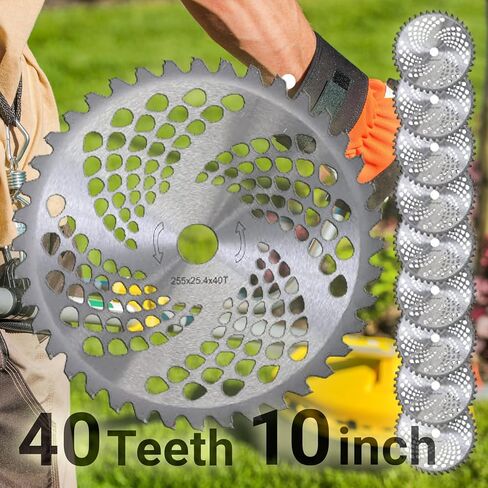 Circular Saw Blades 10 Pack 10" x 40T Carbide Tip Table Saw Steel Cutting Blades for Weed Eater Trimmer, Replacement, Bore 1" in Saudi Arabia