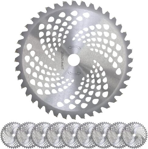 Circular Saw Blades 10 Pack 10" x 40T Carbide Tip Table Saw Steel Cutting Blades for Weed Eater Trimmer, Replacement, Bore 1" in Saudi Arabia