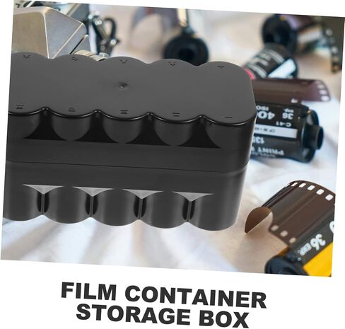 POPETPOP Black Film Storage Box Hard Plastic Case for Shock Resistant Film Holder and Empty Canister Organizer for Home Supplies in Saudi Arabia