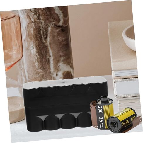 POPETPOP Black Film Storage Box Hard Plastic Case for Shock Resistant Film Holder and Empty Canister Organizer for Home Supplies in Saudi Arabia