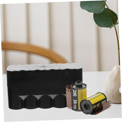 balacoo Black Film Container Storage Box Hard Plastic Film Canisters Holder with Shockproof Design Large Capacity Camera Reel Case and Protection in Saudi Arabia