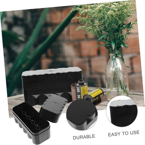 NUOBESTY Black Plastic Film Canisters Holder Storage Box Hard Case Film Organizer for Camera Reel Protective Container and Photo Storage in Saudi Arabia