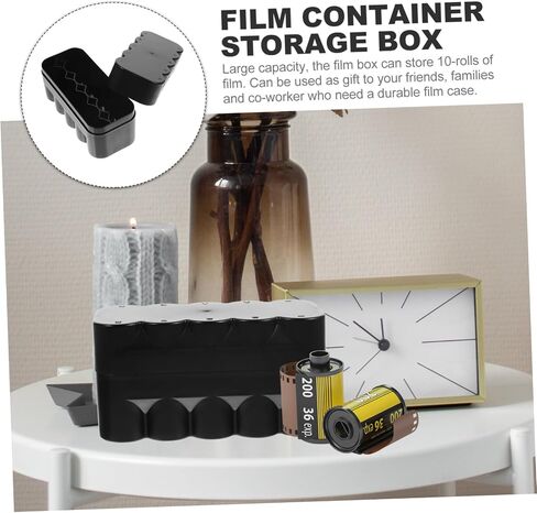 NUOBESTY Black Plastic Film Canisters Holder Storage Box Hard Case Film Organizer for Camera Reel Protective Container and Photo Storage in Saudi Arabia