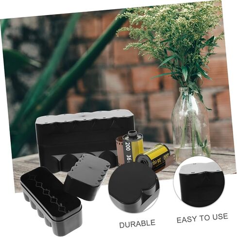 POPETPOP Black Film Storage Box Hard Plastic Case Shock Resistant Film Holder Organizer for Home with Refrigerated Safe Design in Saudi Arabia