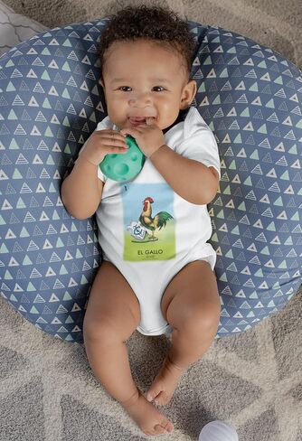 Pop Threads El Gallo Rooster Loteria Card Mexican Bingo Infant Baby Boy Girl Bodysuit in Saudi Arabia
