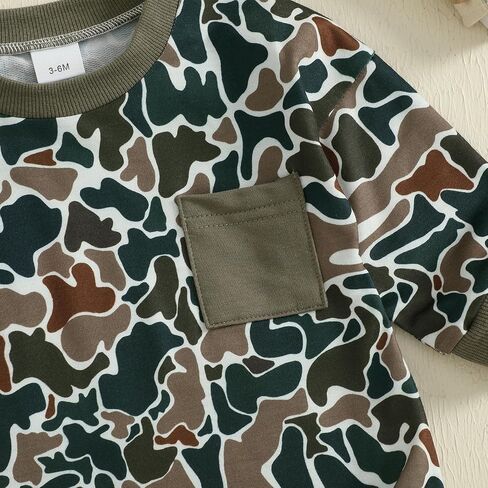 GOOCHEER Newborn Infant Baby Boy Fall Romper Outfit Camouflage Long Sleeve Bodysuit Jumpsuit Clothes in Saudi Arabia