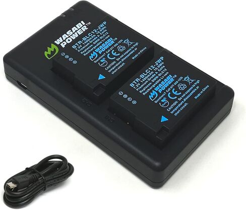 Wasabi Power Battery (2-Pack) and USB-C Dual Charger for Leica BP-DC12, 18729 and Leica V-Lux 4, V-Lux (Typ 114), Q, Q-P in Saudi Arabia