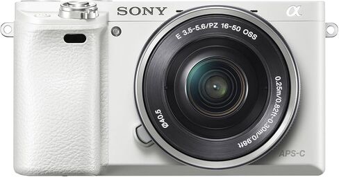 Sony Alpha a6000 Mirrorless Camera with 16-50mm Lens (Silver) with Bag, 64GB Memory Card, Card Reader, Plus Essential Accessories in Saudi Arabia