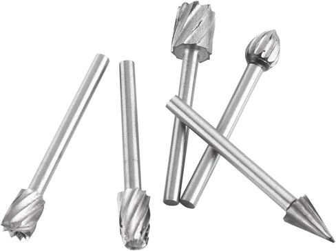 10pcs Tungsten Carbide Rotary Burr Kit 1/8" Shank High Speed Steel Burrs Rotary Files Woodworking Carving Tool Set in Saudi Arabia