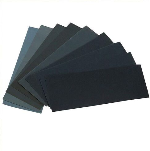 24 PCS Sandpaper, 12 Grits Assorted Assorted Grit Sandpaper Sheets for Wood Metal Sanding and Automotive Polishing, 120/150/180/240/320/400/600/800/1000/1500/2500/3000 Grit in Saudi Arabia