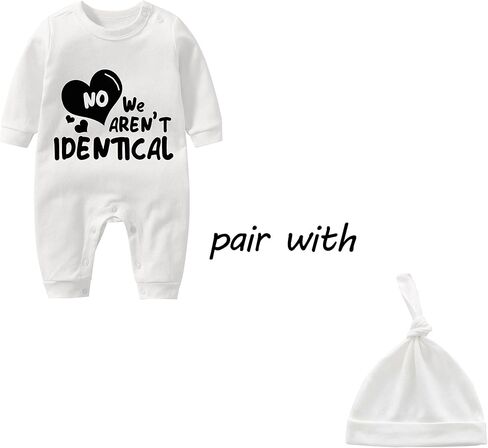 YSCULBUTOL Baby Twins Bodysuit We Are Twins Triplets Newborn Infant Baby Girl Clothes in Kuwait