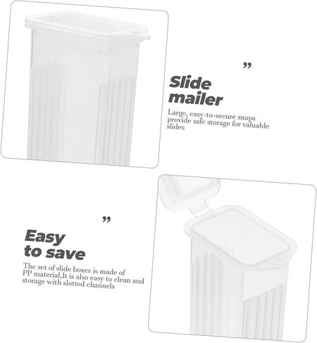 Mikikit 10 Pcs Slide Cases with Slotted Channels for Safe Separation Abs Pathological Slide Boxes Snaps Easy Clean Storage and Lab Supplies in Kuwait