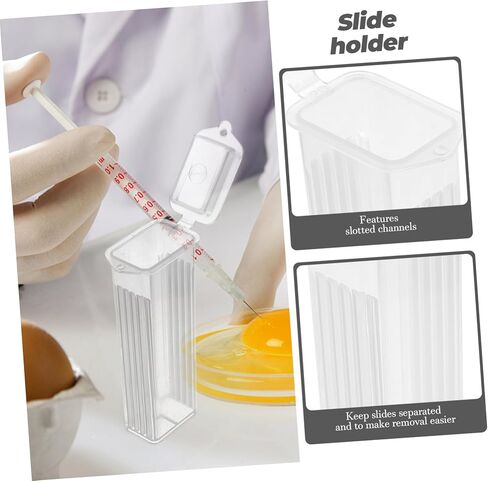 Mikikit 10 Pcs Slide Cases with Slotted Channels for Safe Separation Abs Pathological Slide Boxes Snaps Easy Clean Storage and Lab Supplies in Kuwait
