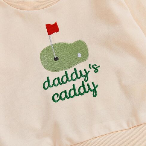 nzndshd baby boy birl girl clothes golf golf تطريز طويل الأكمام سراويل قميص من النوع الثقيل مجموعة ملابس شتوية للجنسين 6-24 أشهر in Kuwait