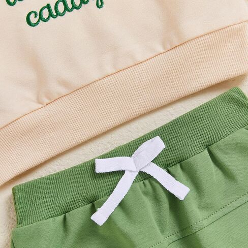 nzndshd baby boy birl girl clothes golf golf تطريز طويل الأكمام سراويل قميص من النوع الثقيل مجموعة ملابس شتوية للجنسين 6-24 أشهر in Kuwait