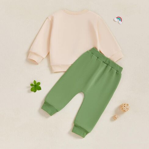 nzndshd baby boy birl girl clothes golf golf تطريز طويل الأكمام سراويل قميص من النوع الثقيل مجموعة ملابس شتوية للجنسين 6-24 أشهر in Kuwait