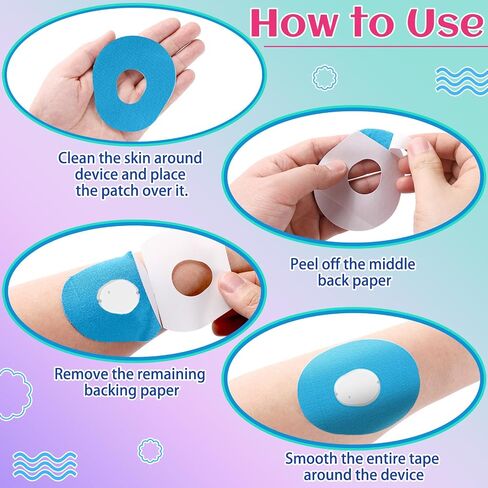 48 Pack Adhesive Patches Compatible with G7 Overpatch Flexible CGM Sensor Patch Easy to Use Breathable Bandage No Latex Sweatproof Overlay Patch for 10 Days Long Stay(Black) in Kuwait