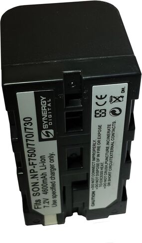 بطارية كاميرا الفيديو الرقمية التآزر ، متوافقة مع كاميرا الفيديو Sony DCR-VX700 ، (LI-ION ، 7.4V ، 4600 MAH) سعة عالية جدًا ، بديل لبطارية Sony NP-F770 in Saudi Arabia