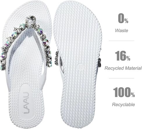 LAVAU Flip Flops for Women Dressy Rhinestone Thong Sandals for Summers Dress Beach in Kuwait