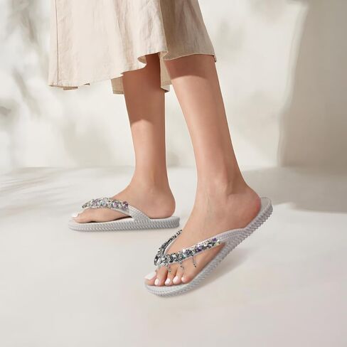 LAVAU Flip Flops for Women Dressy Rhinestone Thong Sandals for Summers Dress Beach in Kuwait