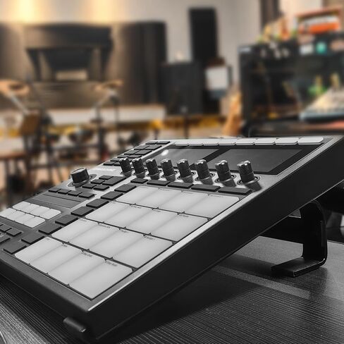 حامل تحكم طبل الألومنيوم حامل تبريد محمول متوافق مع Ni Maschine Plus Mk3/Ableton Push 3 (Silver) in Saudi Arabia