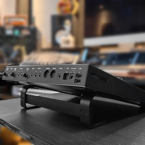 حامل تحكم طبل الألومنيوم حامل تبريد محمول متوافق مع Ni Maschine Plus Mk3/Ableton Push 3 (Silver) in Saudi Arabia