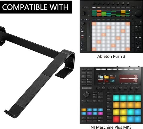 حامل تحكم طبل الألومنيوم حامل تبريد محمول متوافق مع Ni Maschine Plus Mk3/Ableton Push 3 (Silver) in Saudi Arabia