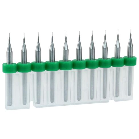 10 Pcs PCB Micro Drill Bit Set, 1/8" Shank 0.4mm Micro Drill Bit in Kuwait