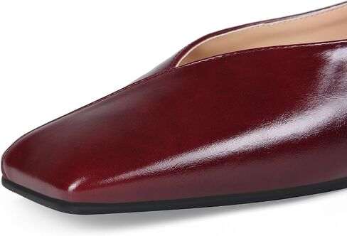 Square Toe Ballet Flats for Women Soft Leather Shoes Slip On Loafer Flats Comfortable Casual Dress Shoes in Kuwait