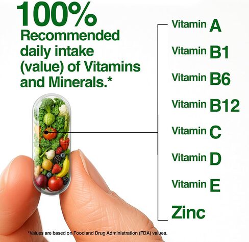 FeelGood Superfoods 1000mg Immune Support Capsules Made with 25 Organic Fruits and Vegetables, Strong Immunity Boosters with Vitamins A, C, D3, and Zinc, 60 Count in Saudi Arabia