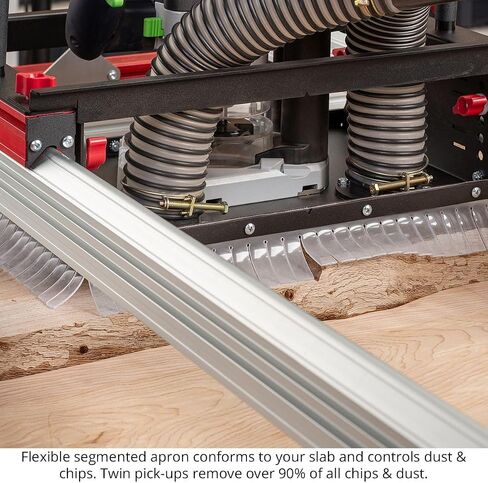 Woodpeckers Slab Flattening Mill Pro, Extended, 48"x134" Capacity, USA Made Wood Slab Leveling Jig, Integrated Dust Collection, Router Sled, Rails, Clamping Dogs in Saudi Arabia