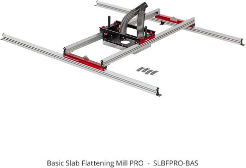 Woodpeckers Slab Flattening Mill Pro, Extended, 48"x134" Capacity, USA Made Wood Slab Leveling Jig, Integrated Dust Collection, Router Sled, Rails, Clamping Dogs in Saudi Arabia