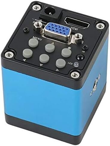 Zoom العمودي المهني 3.5x-90x مجهر ستيريو ثلاثي الدنيوي Simul-Focal+HDMI VGA 14MP المجهر متوافق مع لحام PCB (7 45x (1x) كاميرا زرقاء) in Kuwait