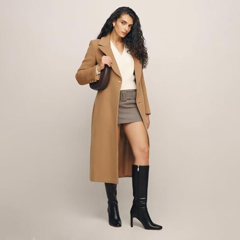 أحذية Uacllcau ركبة عالية للنساء مربع إصبع القدمين طويل القامة أحذية مكتنزة كعب طويل الحذاء مع سستة الجانبية فستان أزياء الشتاء خريف حذاء المرأة in Kuwait