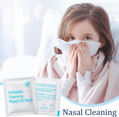 Treela 150 Pcs Sterile Saline Wipes Antiseptic Cleansing Wipes Individually Wrapped Travel Wet Wipes Unscented Cleansing Face Eye Wound Aftercare Swabs for Baby Adult Travel Individual Packet in Saudi Arabia