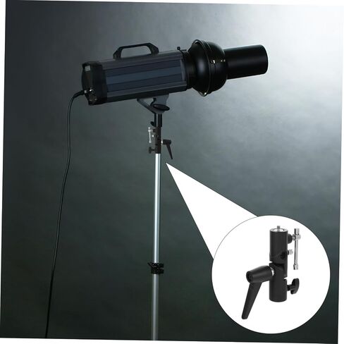 Light Stand Adapter with Umbrella Holder Shaped Flash Bracket for Dual Camera Flashlights Durable Portable Photography Lighting Clamp Compatible in Saudi Arabia