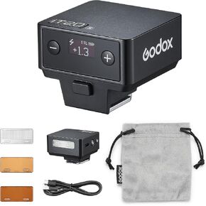 GODOX iT20 C/N/S/F/O iFlash TTL Camera Flash Light, 700+ Flashes & 1.5 s Recycling, 6 Stops (1/32 to 1/1 Power), Built in Battery with Magnetic Diffuser & Filter (Sliver, for Canon) in Saudi Arabia