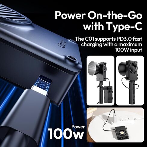 Ulanzi C01 100W COB LIGHTS-PD 3.0 ، LED VIDEO LIGH in Saudi Arabia